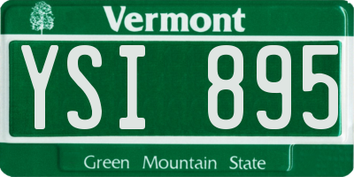 VT license plate YSI895
