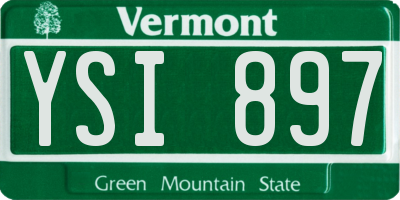 VT license plate YSI897
