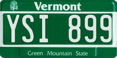 VT license plate YSI899