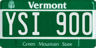 VT license plate YSI900