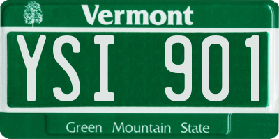 VT license plate YSI901