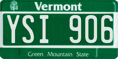 VT license plate YSI906