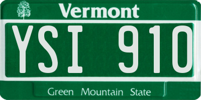 VT license plate YSI910