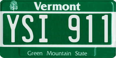 VT license plate YSI911