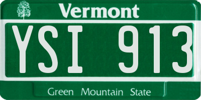 VT license plate YSI913