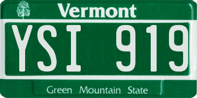 VT license plate YSI919