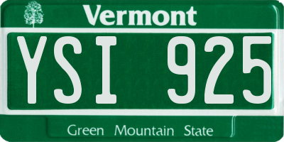 VT license plate YSI925