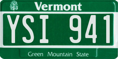 VT license plate YSI941