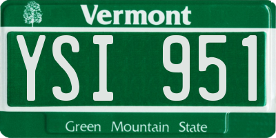 VT license plate YSI951