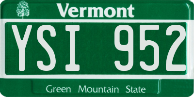 VT license plate YSI952