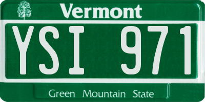 VT license plate YSI971