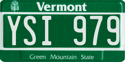 VT license plate YSI979