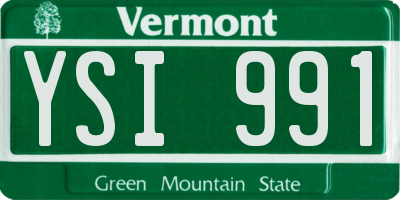 VT license plate YSI991