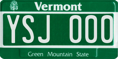 VT license plate YSJ000