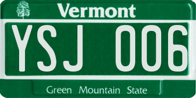 VT license plate YSJ006