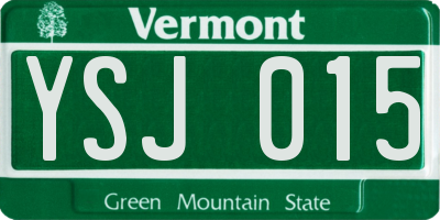 VT license plate YSJ015