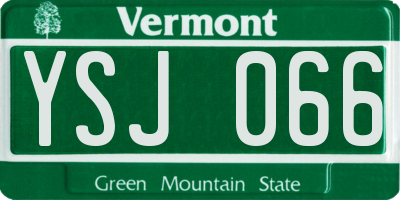 VT license plate YSJ066