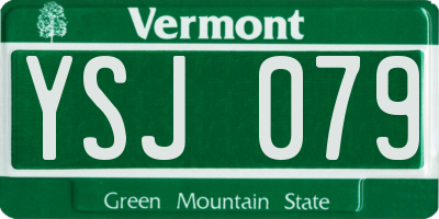 VT license plate YSJ079