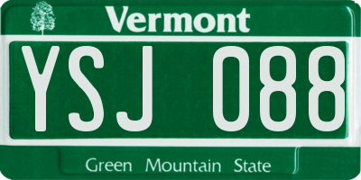 VT license plate YSJ088