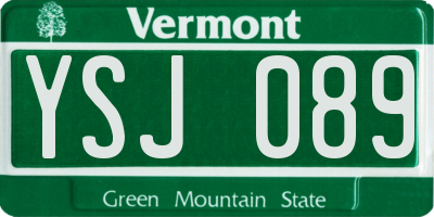 VT license plate YSJ089