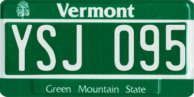 VT license plate YSJ095