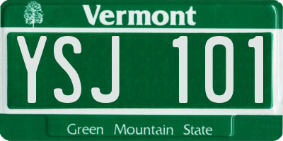 VT license plate YSJ101