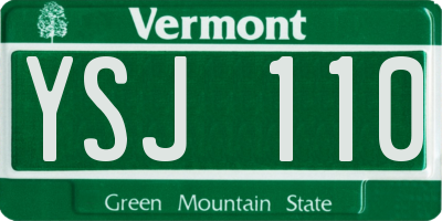 VT license plate YSJ110