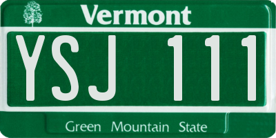 VT license plate YSJ111