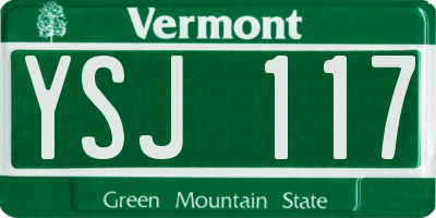 VT license plate YSJ117