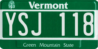 VT license plate YSJ118