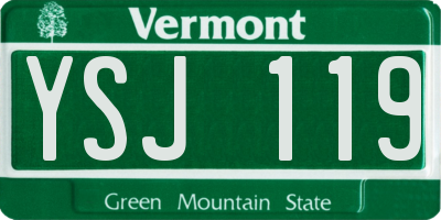 VT license plate YSJ119