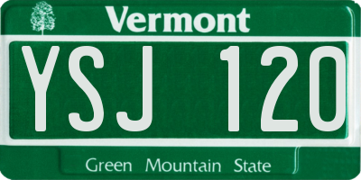 VT license plate YSJ120