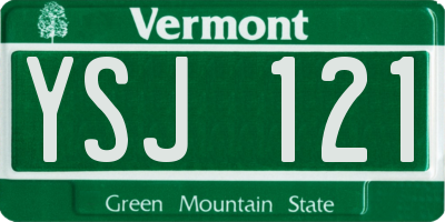VT license plate YSJ121