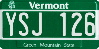 VT license plate YSJ126