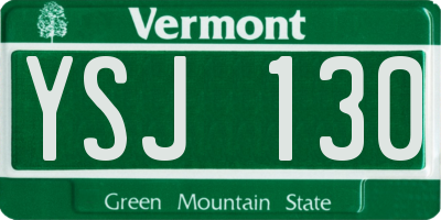 VT license plate YSJ130
