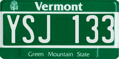 VT license plate YSJ133