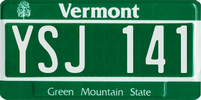 VT license plate YSJ141