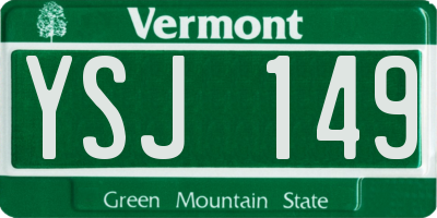 VT license plate YSJ149