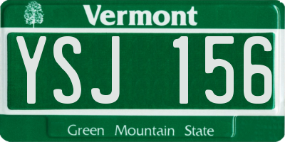VT license plate YSJ156