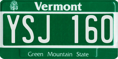 VT license plate YSJ160