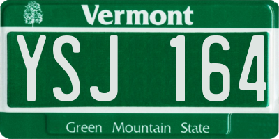 VT license plate YSJ164