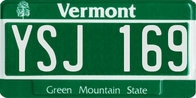 VT license plate YSJ169