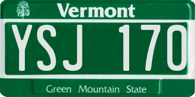 VT license plate YSJ170