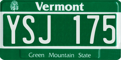 VT license plate YSJ175