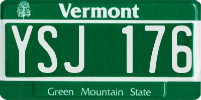 VT license plate YSJ176