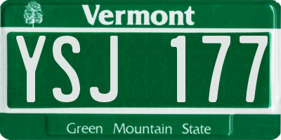 VT license plate YSJ177