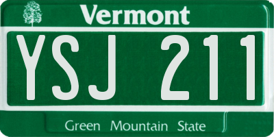 VT license plate YSJ211