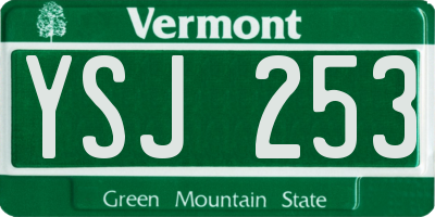 VT license plate YSJ253