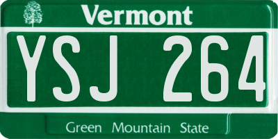 VT license plate YSJ264