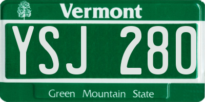 VT license plate YSJ280